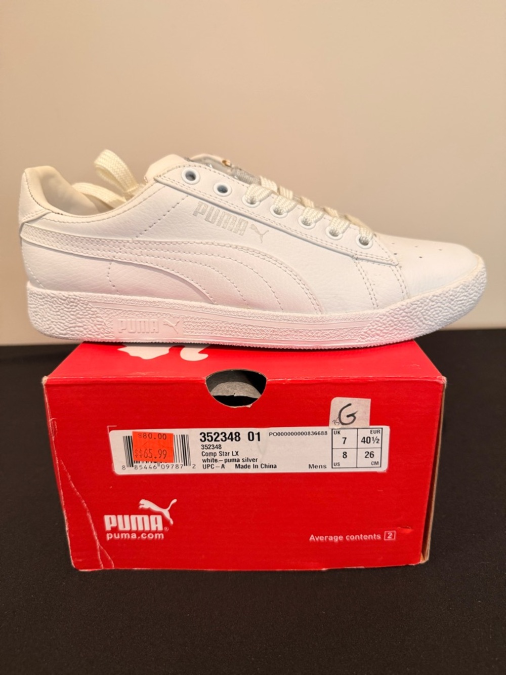 Puma White Classic Leather Sneaker